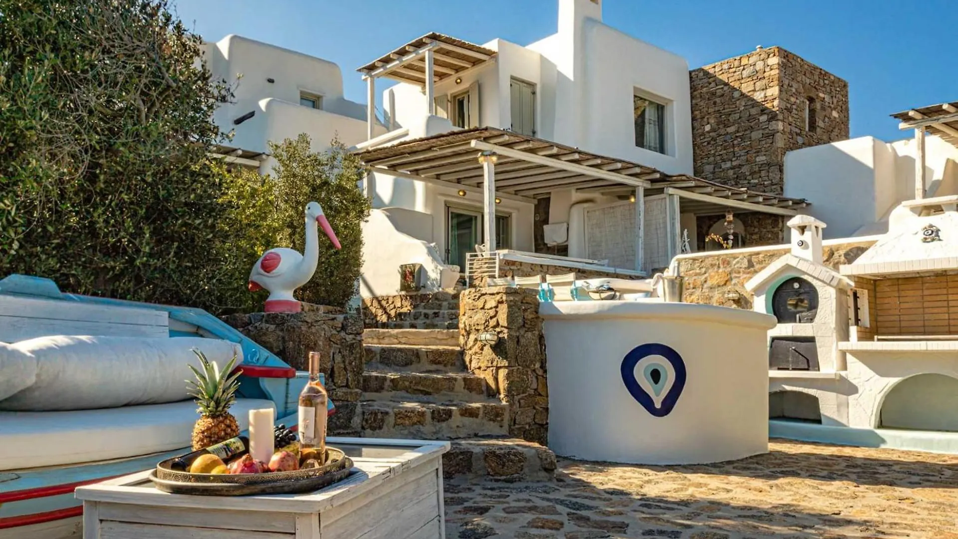 Magnificent Mykonos Apartment Apartment Nexus 2 Bedrooms Private Terrace With Jacuzzi Outdoor Dining Area Bbq Kalafatis